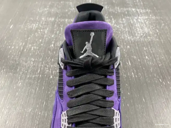 Rep Kickmax Air 4 x Travis Scott Suede Purple Jordan 0509